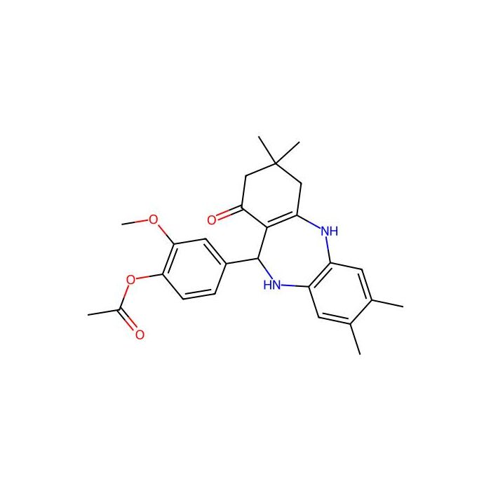 2-methoxy-4-(3,3,7,8-tetramethyl-1-oxo-2,3,4,5,10,11-hexahydro-1H-dibenzo[b,e][1,4]diazepin-11-yl)phenyl acetate -  CAS No(330958-13-9) by Aladdin Scientific