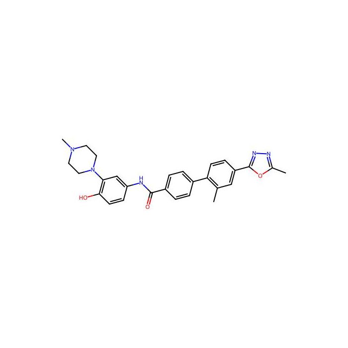 2'-Methyl-4'-(5-methyl-[1,3,4]oxadiazol-2-yl)-biphenyl-4-carboxylic acid [4-hydroxy-3-(4-methyl-piperazin-1-yl)-phenyl]-amide - ≥98% CAS No(256227-77-7) by Aladdin Scientific