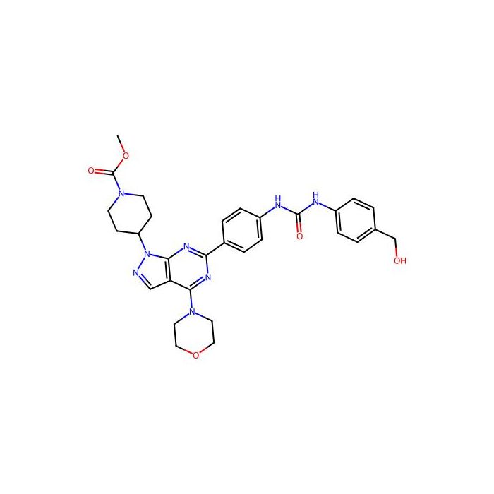 Methyl 4-[6-[4-[[4-(hydroxymethyl)phenyl]carbamoylamino]phenyl]-4-morpholin-4-ylpyrazolo[3,4-d]pyrimidin-1-yl]piperidine-1-carboxylate - ≥99% CAS No(1062172-60-4) by Aladdin Scientific