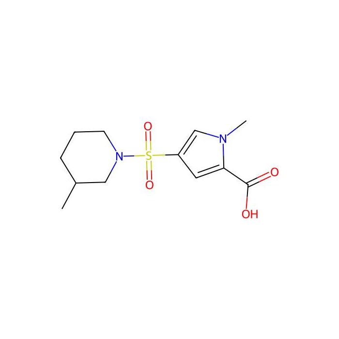 1-methyl-4-((3-methylpiperidin-1-yl)sulfonyl)-1H-pyrrole-2-carboxylic acid - ≥95% CAS No(937609-24-0) by Aladdin Scientific