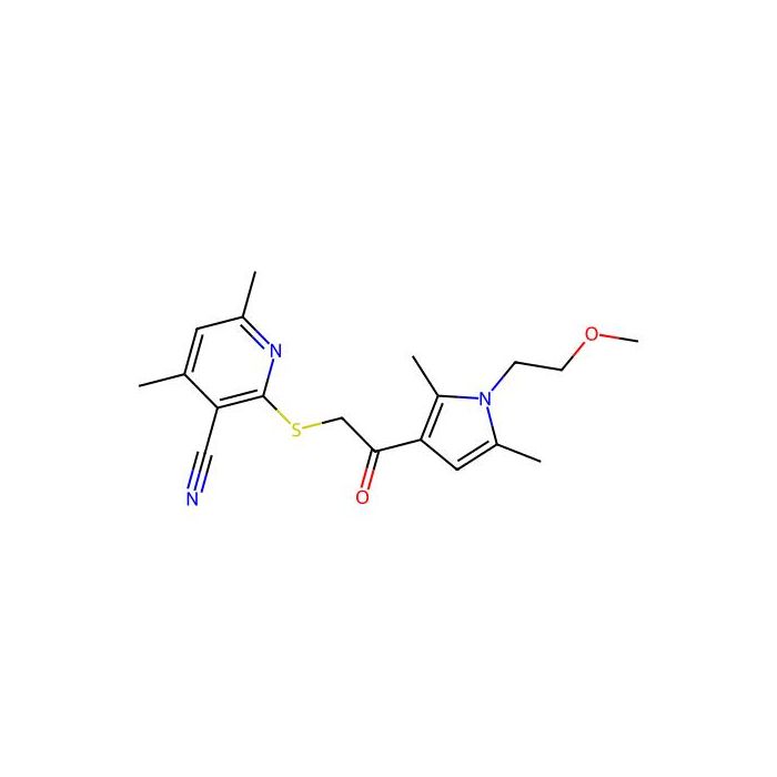 2-((2-(1-(2-methoxyethyl)-2,5-dimethyl-1H-pyrrol-3-yl)-2-oxoethyl)thio)-4,6-dimethylnicotinonitrile -  CAS No(690961-43-4) by Aladdin Scientific