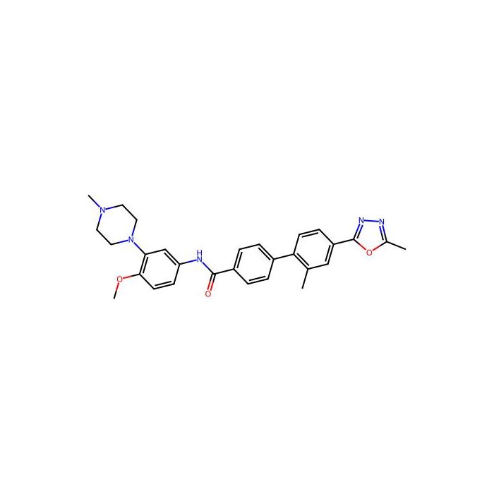 2'-Methyl-4'-(5-methyl-[1,3,4]oxadiazol-2-yl)-biphenyl-4-carboxylic acid [4-methoxy-3-(4-methyl-piperazin-1-yl)-phenyl]-amide - ≥98% CAS No(148672-15-5) by Aladdin Scientific