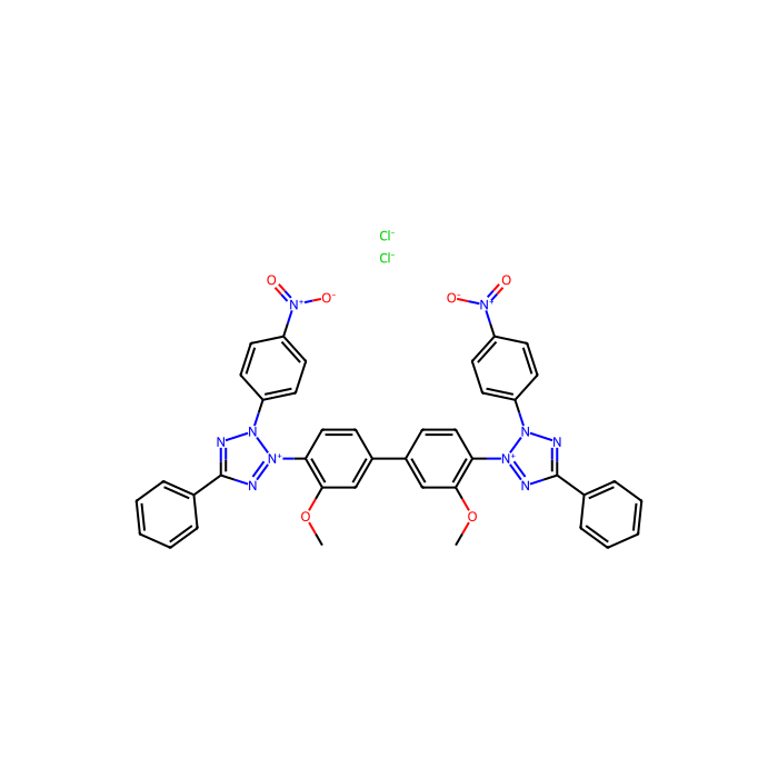 Nitrotetrazolium Blue chloride(NBT) - Suitable for molecular biology, ≥98%, On a dry basis, solvent residue ≤ 10% CAS No(298-83-9) by Aladdin Scientific