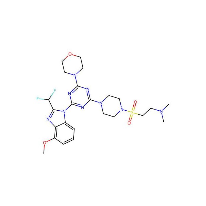 N-[2-({4-[4-[2-(difluoromethyl)-4-methoxy-1H-benzimidazol-1-yl]-6-(4-morpholinyl)-1,3,5-triazin-2-yl]-1-piperazinyl}sulfonyl)ethyl]-N,N-dimethylamine -  CAS No(1246202-11-8) by Aladdin Scientific