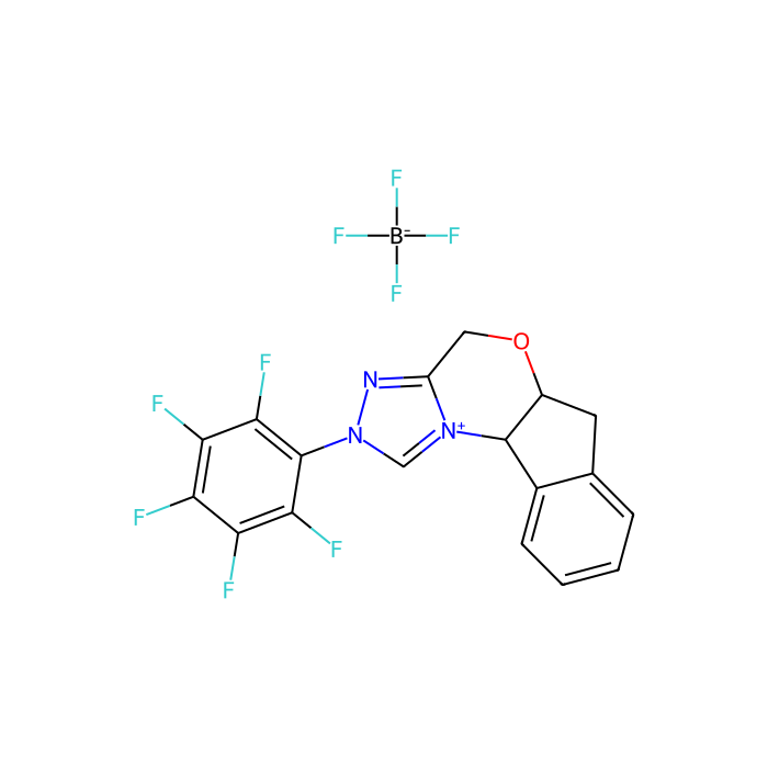 5a(S),10b(R)-5a,10b-dihydro-2-(pentafluorophenyl)-4H,6H-indeno [2,1-b] [1,2,4] triazolo [ 4,,3-D] [1,4] alcohol tetrafluoroborate oxazine - ≥95% CAS No(740816-14-2) by Aladdin Scientific