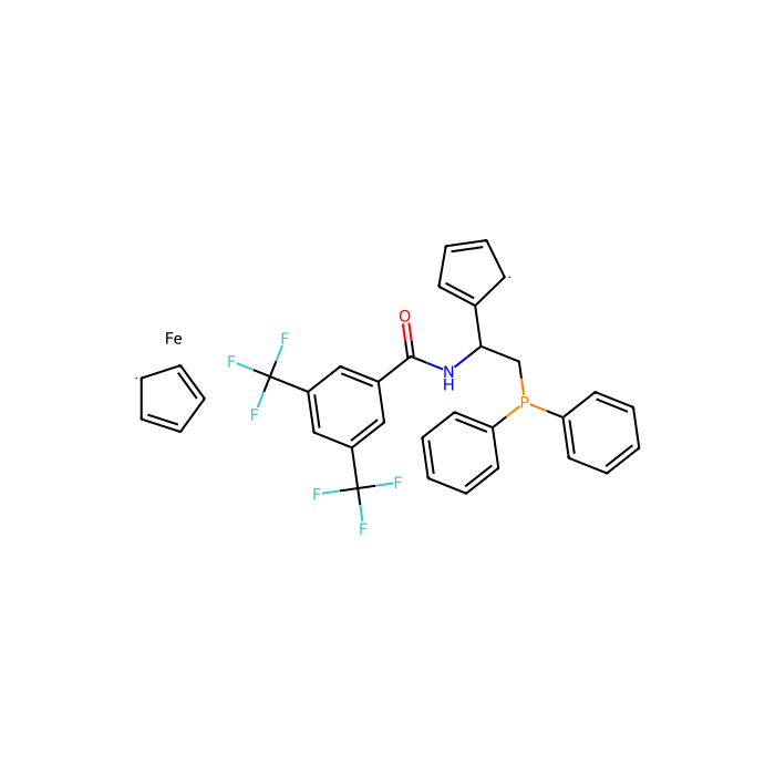 N-[(1S)-(1-Ferrocenyl)-2-(diphenylphosphino)ethyl)]-3,5-bis(trifluoromethyl)-benzamide - ≥95% CAS No(2131816-17-4) by Aladdin Scientific