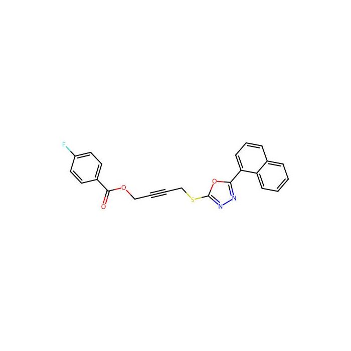 4-[(5-Naphthalen-1-yl-1,3,4-oxadiazol-2-yl)sulfanyl]but-2-ynyl 4-fluorobenzoate -  CAS No(844459-93-4) by Aladdin Scientific