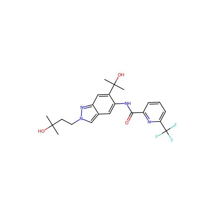 N-[2-(3-hydroxy-3-methyl-butyl)-6-(1-hydroxy-1-methyl-ethyl)indazol-5-yl]-6-(trifluoromethyl)pyridine-2-carboxamide -  CAS No(1931994-80-7) by Aladdin Scientific