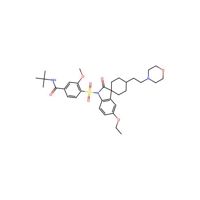 N-tert-butyl-4-[5'-ethoxy-4-(2-morpholin-4-ylethyl)-2'-oxospiro[cyclohexane-1,3'-indole]-1'-yl]sulfonyl-3-methoxybenzamide -  CAS No(70693556) by Aladdin Scientific