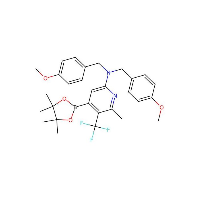 N,N-bis[(4-methoxyphenyl)methyl]-6-methyl-4-(4,4,5,5-tetramethyl-1,3,2-dioxaborolan-2-yl)-5-(trifluoromethyl)pyridin-2-amine - ≥97% CAS No(2763159-76-6) by Aladdin Scientific