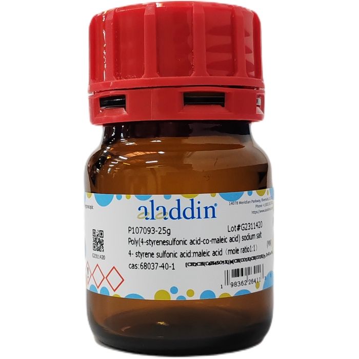 Poly(4-styrenesulfonic acid-co-maleic acid) sodium salt - 4- styrene sulfonic acid:maleic acid(mole ratio1:1) CAS No(68037-40-1) by Aladdin Scientific