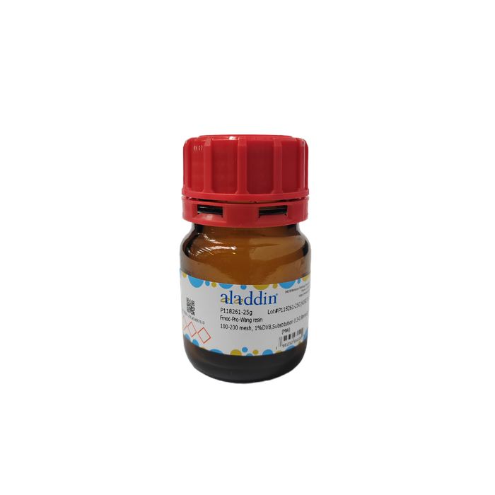 Fmoc-Pro-Wang resin - 100-200 mesh, 1%DVB,Substitution 0.3-0.8mmol/g  by Aladdin Scientific