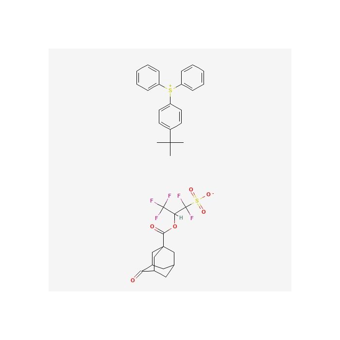 1,1,3,3,3-pentafluoro-2- (4-oxoadamantane-1-carbonyl) oxypropane-1-sulfonate: [4- (tert butylphenyl) diphenylsulfonium salt(1:1) - ≥99.5%,Single Metal≤10ppb;Total Metal≤50ppb CAS No(1162727-11-8) by Aladdin Scientific