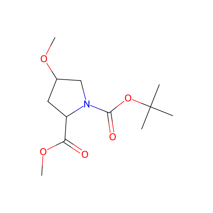 1,​2-​Pyrrolidinedicarboxy​lic acid, 4-​methoxy-​, 1-​(1,​1-​dimethylethyl) 2-​methyl ester, (2S,​4S)​- - ≥97% CAS No(215918-38-0) by Aladdin Scientific
