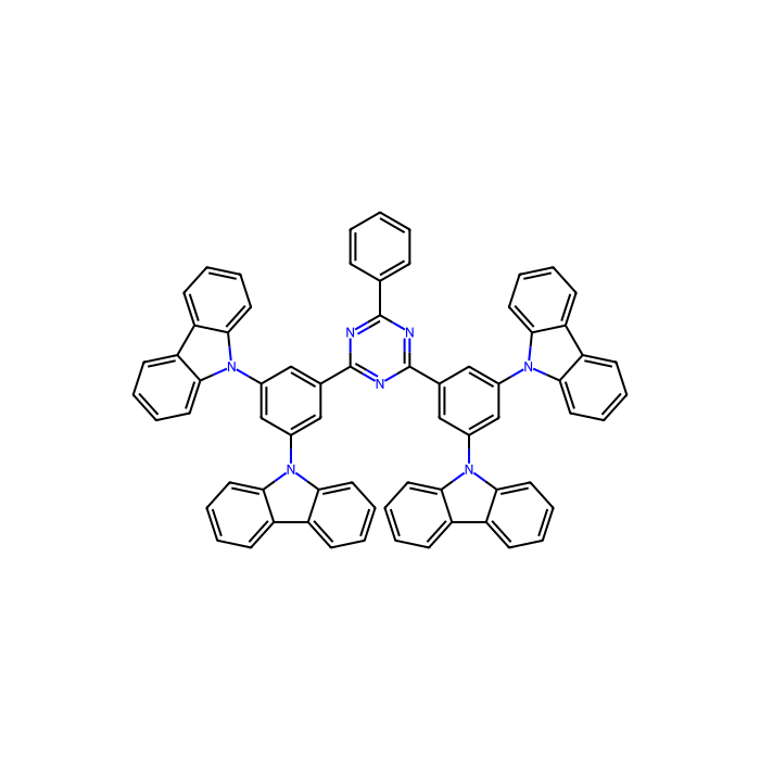 9,9',9'',9'''-((6-phenyl-1,3,5-triazine-2,4-diyl)bis(benzene-5,3,1-triyl))tetrakis(9H-carbazole) - sublimed grade, ≥99%(HPLC) CAS No(1685282-47-6) by Aladdin Scientific