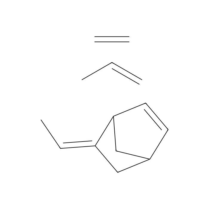 Propylene-ethylene-ethylidene norbornene terpolymer - Ethylene content: 72%; ENB: 4% CAS No(25038-36-2) by Aladdin Scientific