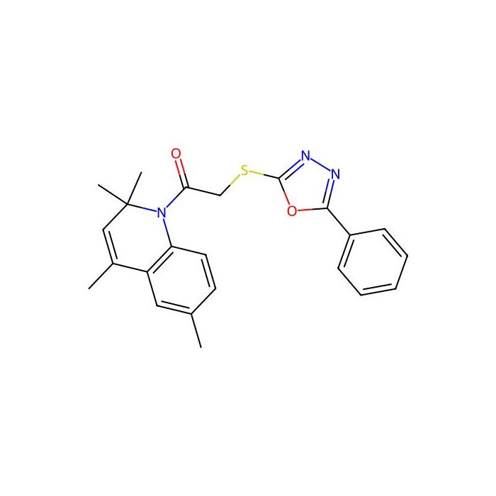 2-[(5-Phenyl-1,3,4-oxadiazol-2-yl)thio]-1-(2,2,4,6-tetramethyl-1-quinolinyl)ethanone -  CAS No(371204-08-9) by Aladdin Scientific