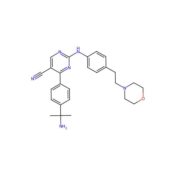 5-Pyrimidinecarbonitrile, 4-(4-(1-amino-1-methylethyl)phenyl)-2-((4-(2-(4-morpholinyl)ethyl)phenyl)amino)- -  CAS No(314267-57-7) by Aladdin Scientific