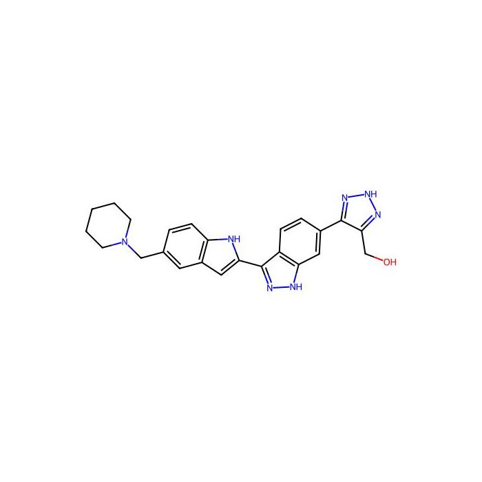 (5-{3-[5-(Piperidin-1-Ylmethyl)-1h-Indol-2-Yl]-1h-Indazol-6-Yl}-2h-1,2,3-Triazol-4-Yl)methanol -  CAS No(916767-35-6) by Aladdin Scientific