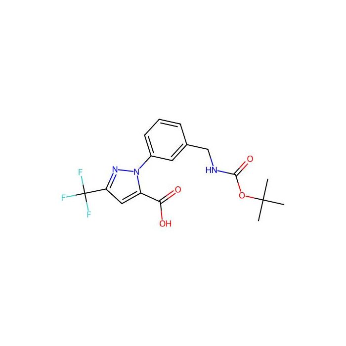 2-[3-[(tert-butoxycarbonylamino)methyl]phenyl]-5-(trifluoromethyl)pyrazole-3-carboxylic acid - ≥97% CAS No(640287-99-6) by Aladdin Scientific