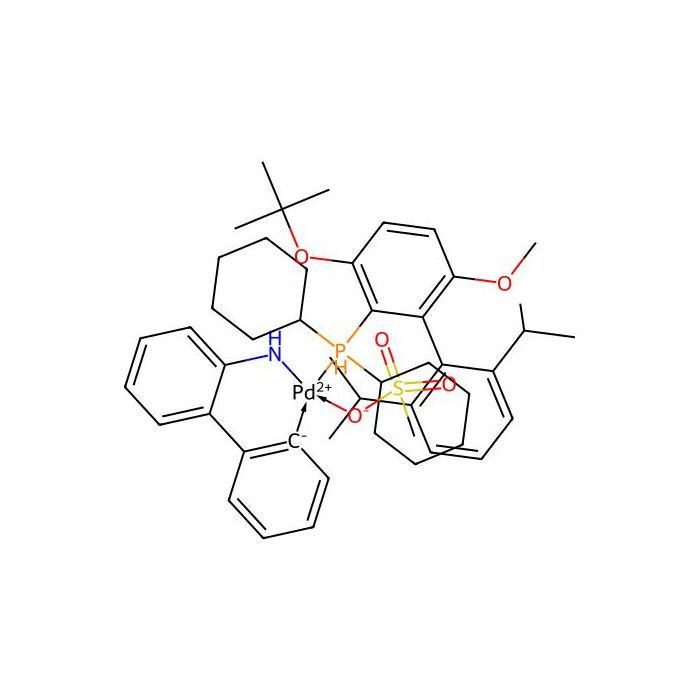 Palladium, [2′-(amino-κN)[1,1′-biphenyl]-2-yl-κC][dicyclohexyl[3-(1,1-dimethylethoxy)-6-methoxy-2′,6′-bis(1-methylethyl)[1,1′-biphenyl]-2-yl]phosphine-κP](methanesulfonato-κO)- - ≥97% CAS No(2489525-82-6) by Aladdin Scientific