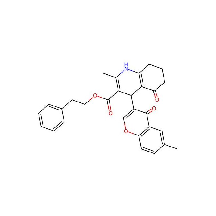 2-phenylethyl 2-methyl-4-(6-methyl-4-oxo-4H-chromen-3-yl)-5-oxo-1,4,5,6,7,8-hexahydroquinoline-3-carboxylate -  CAS No(312598-82-6) by Aladdin Scientific