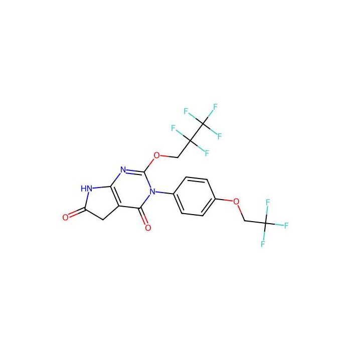 2-(2,2,3,3,3-Pentafluoropropoxy)-3-[4-(2,2,2-trifluoroethoxy)phenyl]-5,7-dihydro-3H-pyrrolo[2,3-d]pyrimidine-4,6-dione - ≥99% CAS No(1236767-85-3) by Aladdin Scientific