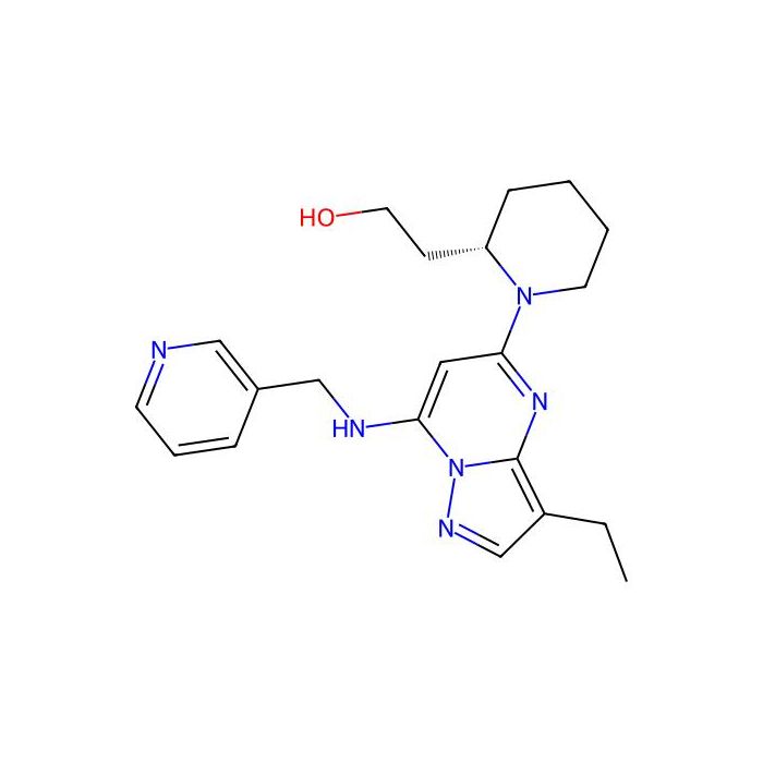 2-Piperidineethanol, 1-[3-ethyl-7-[(3-pyridinylmethyl)amino]pyrazolo[1,5-a]pyrimidin-5-yl]-, (2S)- - ≥98% CAS No(779353-02-5) by Aladdin Scientific