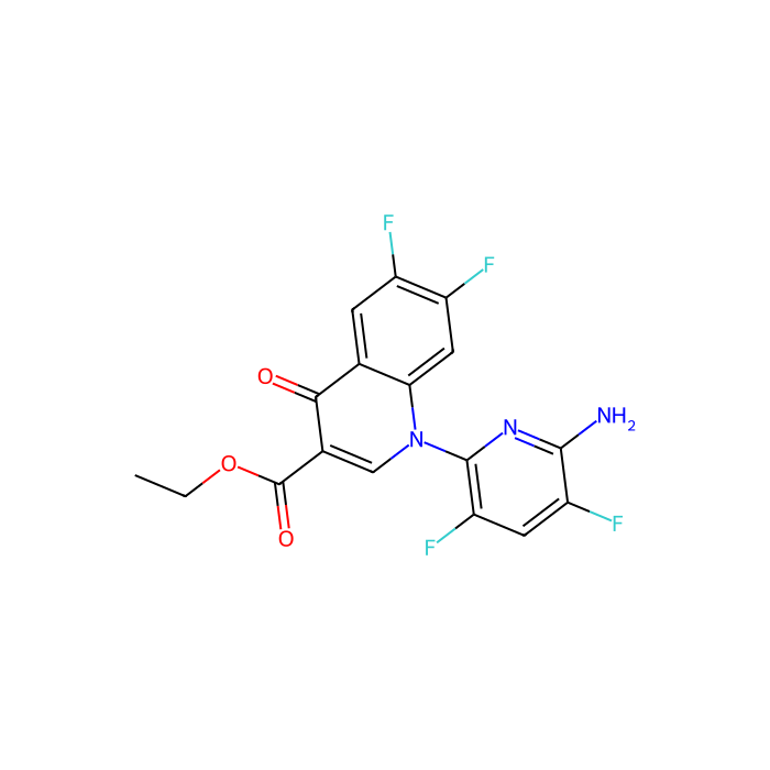 3-​quinolinecarboxylic acid, 1-​(6-​amino-​3,​5-​difluoro-​2-​pyridinyl)​-​8-​chloro-​6,​7-​difluoro-​1,​4-​dihydro-​4-​oxo-​, ethyl ester - ≥97% CAS No(906088-96-8) by Aladdin Scientific