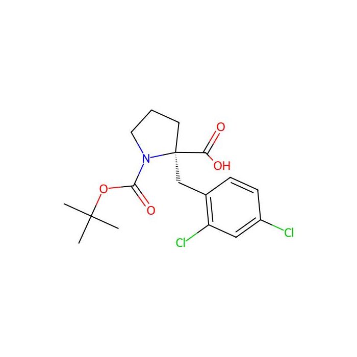 (R)-1-(tert-Butoxycarbonyl)-2-(2,4-dichlorobenzyl)pyrrolidine-2-carboxylic acid - ≥98% CAS No(959576-44-4) by Aladdin Scientific