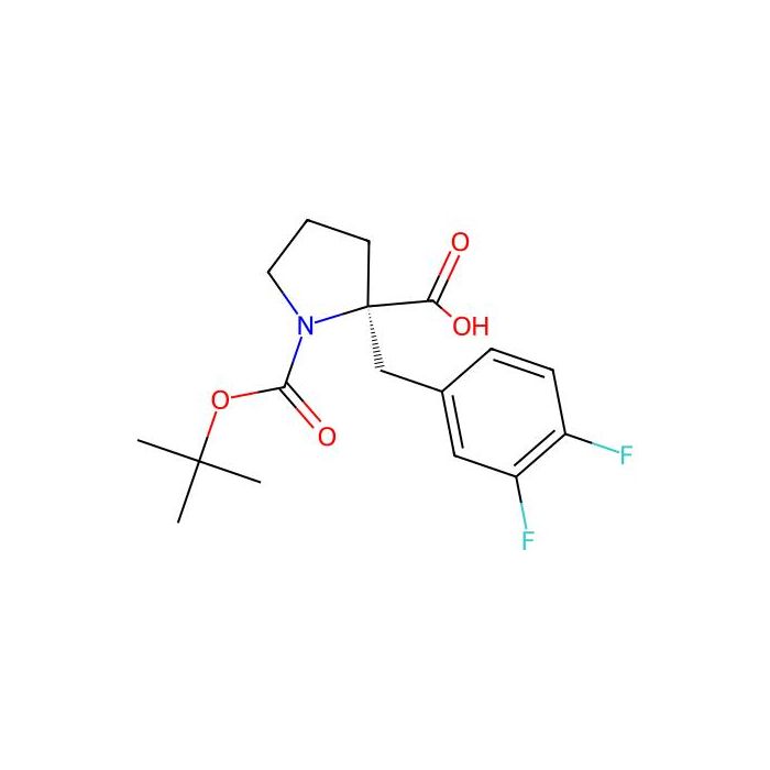 (R)-1-(tert-Butoxycarbonyl)-2-(3,4-difluorobenzyl)pyrrolidine-2-carboxylic acid - ≥98% CAS No(959578-29-1) by Aladdin Scientific