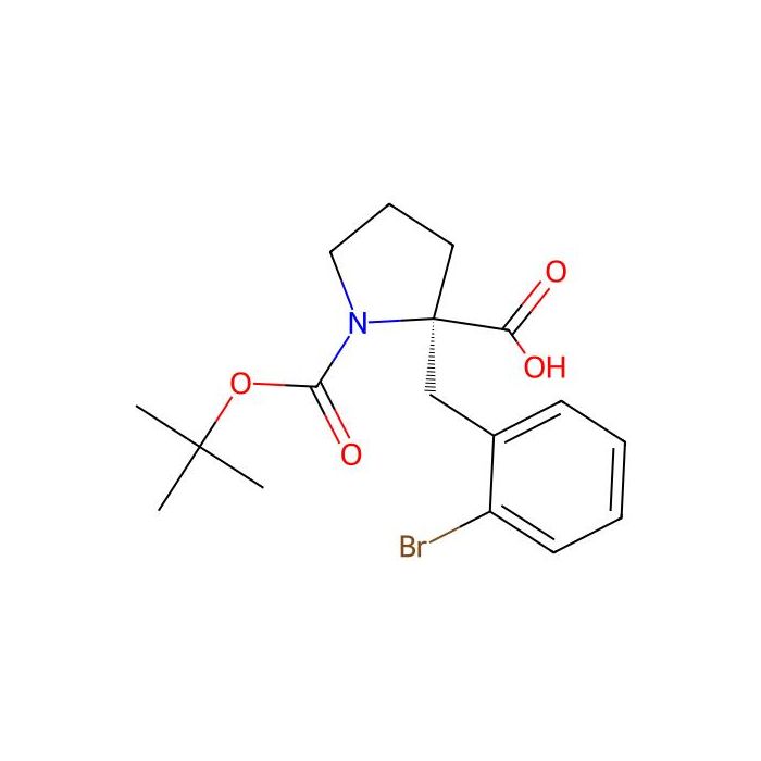 (R)-2-(2-Bromobenzyl)-1-(tert-butoxycarbonyl)pyrrolidine-2-carboxylic acid - ≥98% CAS No(706806-71-5) by Aladdin Scientific