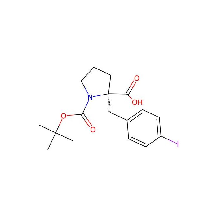 (R)-1-(tert-Butoxycarbonyl)-2-(4-iodobenzyl)pyrrolidine-2-carboxylic acid - ≥95% CAS No(959576-49-9) by Aladdin Scientific