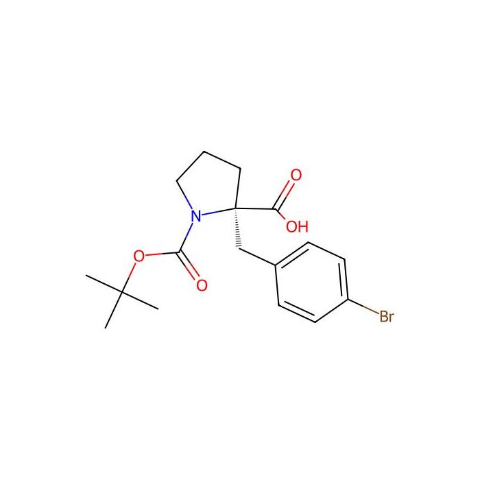 (R)-2-(4-Bromobenzyl)-1-(tert-butoxycarbonyl)pyrrolidine-2-carboxylic acid - ≥95% CAS No(706806-75-9) by Aladdin Scientific