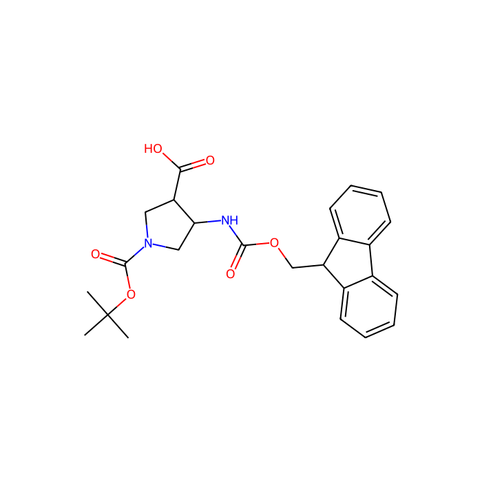 (3R,4S)-1-[(tert-butoxy)carbonyl]-4-{[(9H-fluoren-9-ylmethoxy)carbonyl]amino}pyrrolidine-3-carboxylic acid - ≥97% CAS No(267230-44-4) by Aladdin Scientific