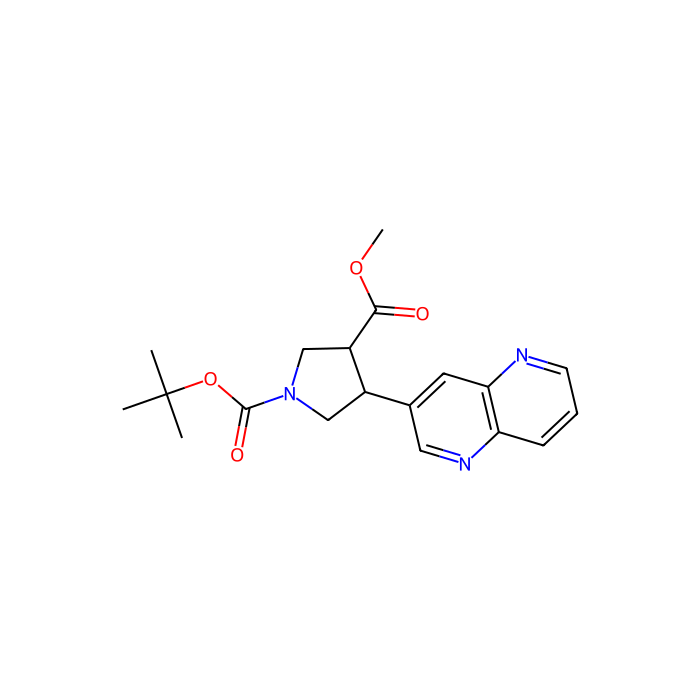 (Rac)-trans-1-tert-butyl 3-methyl 4-(1,5-naphthyridin-3-yl)pyrrolidine-1,3-dicarboxylate - ≥95% CAS No(1261365-91-6) by Aladdin Scientific
