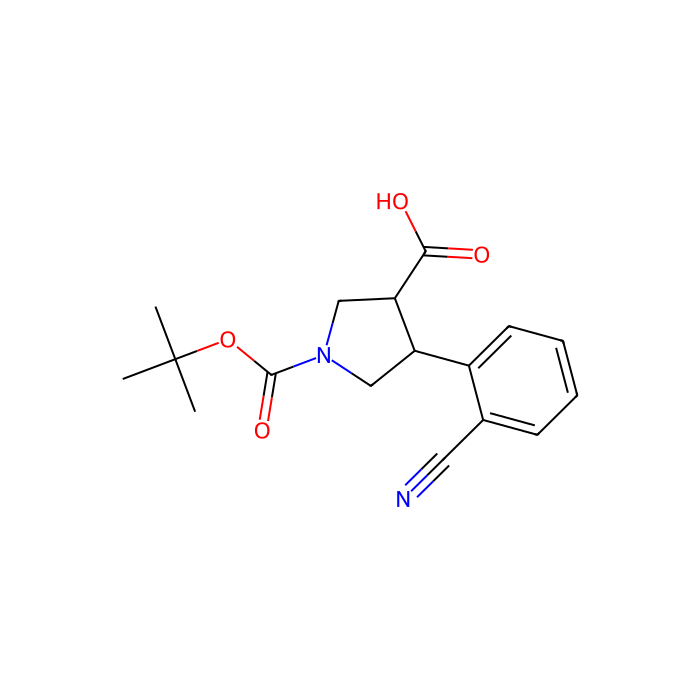 (3R,4S)-rel-1-(tert-Butoxycarbonyl)-4-(2-cyanophenyl)pyrrolidine-3-carboxylic acid - ≥95% CAS No(1161787-84-3) by Aladdin Scientific