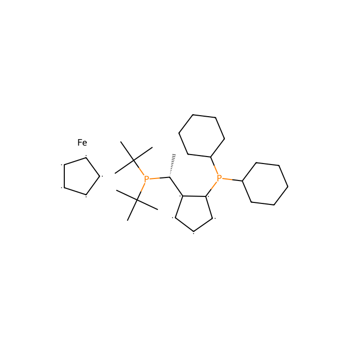 (R)-(-)-1-[(S)-2-(Dicyclohexylphosphino)ferrocenyl]ethyldi-t-butylphosphine - ≥97% CAS No(158923-11-6) by Aladdin Scientific