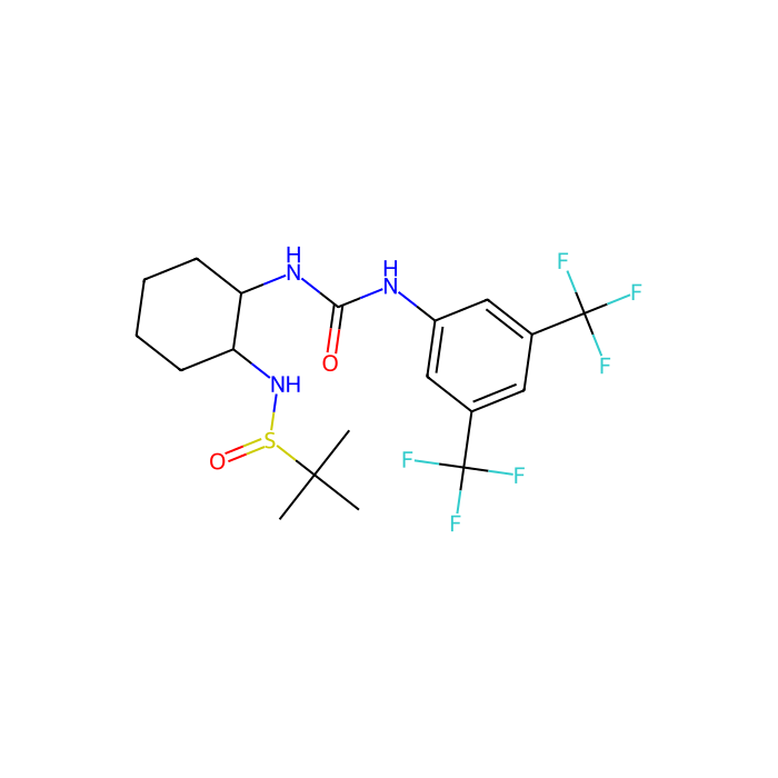 (R)-N-[(1R,2R)-2-(3-(3,5-Bis(trifluoromethyl)phenyl)ureido)cyclohexyl]-tert-butyl-sulfinamide - ≥96% CAS No(934762-68-2) by Aladdin Scientific
