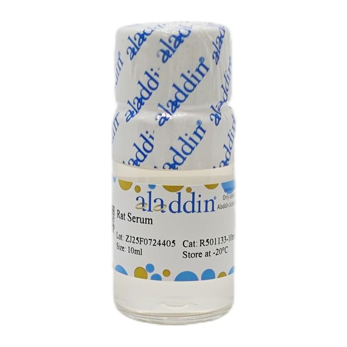 Rat Serum - BioReagent, sterile, ＞55 mg protein/mL,0.22 µm filtered  by Aladdin Scientific