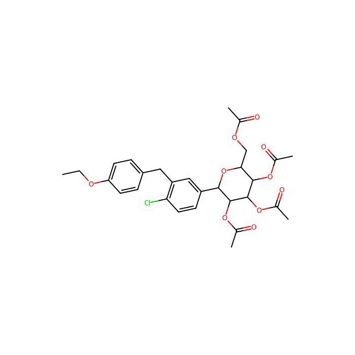 (2R,3R,4R,5S,6S)-2-(Acetoxymethyl)-6-(4-chloro-3-(4-ethoxybenzyl)phenyl)tetrahydro-2H-pyran-3,4,5-triyl triacetate - ≥98% CAS No(461432-25-7) by Aladdin Scientific