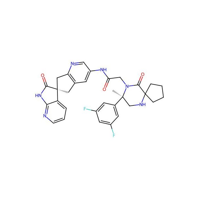 2-[(8R)-8-(3,5-difluorophenyl)-8-methyl-10-oxo-6,9-diazaspiro[4.5]decan-9-yl]-N-[(6S)-2'-oxo-1',2',5,7-tetrahydrospiro[cyclopenta[b]pyridine-6,3'-pyrrolo[2,3-b]pyridin]-3-yl]acetamide -  CAS No(1380887-60-4) by Aladdin Scientific