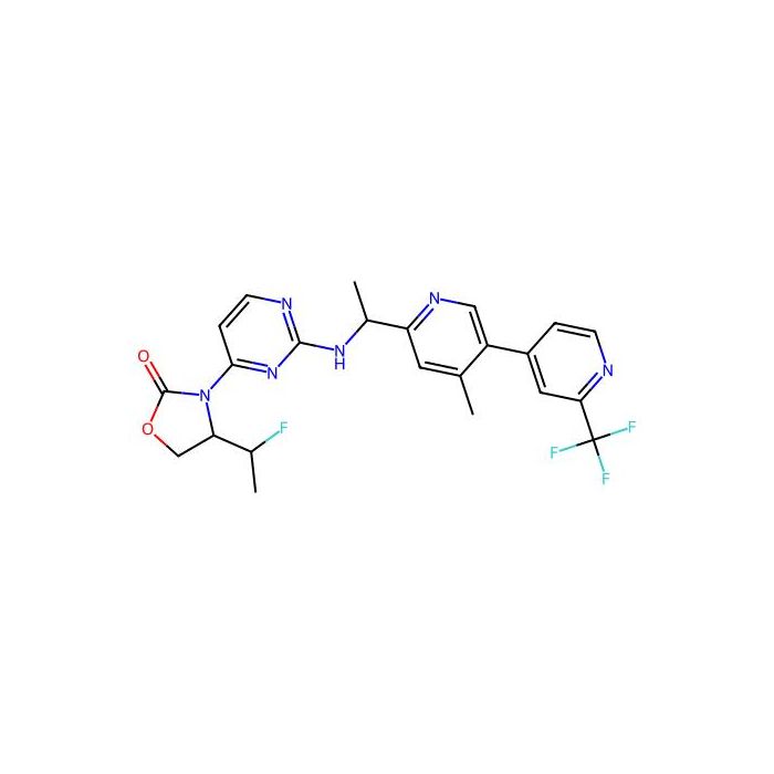 (4R)-4-[(1R)-1-fluoroethyl]-3-[2-[[(1S)-1-[4-methyl-5-[2-(trifluoromethyl)pyridin-4-yl]pyridin-2-yl]ethyl]amino]pyrimidin-4-yl]-1,3-oxazolidin-2-one -  CAS No(145954559) by Aladdin Scientific