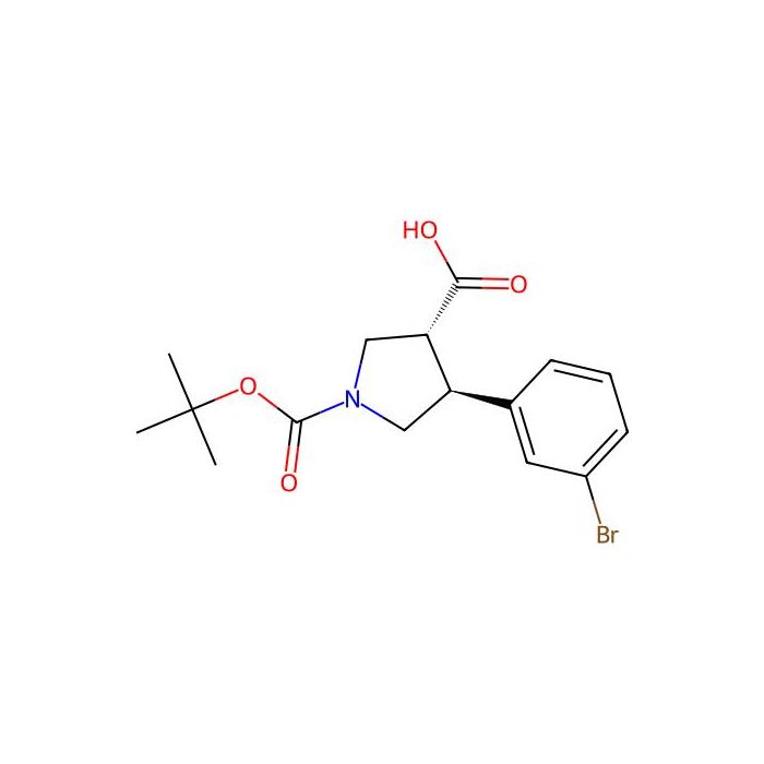 (3R，4S)-rel-4-(3-Bromophenyl)-1-(tert-butoxycarbonyl)pyrrolidine-3-carboxylic acid - ≥95% CAS No(1161787-83-2) by Aladdin Scientific