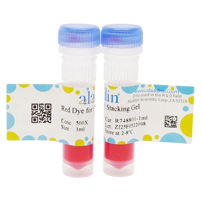Red Dye for PAGE Stacking Gel - BioReagent, ready-to-use, for PAGE, suitable for electrophoresis, 500X, without Migration  by Aladdin Scientific