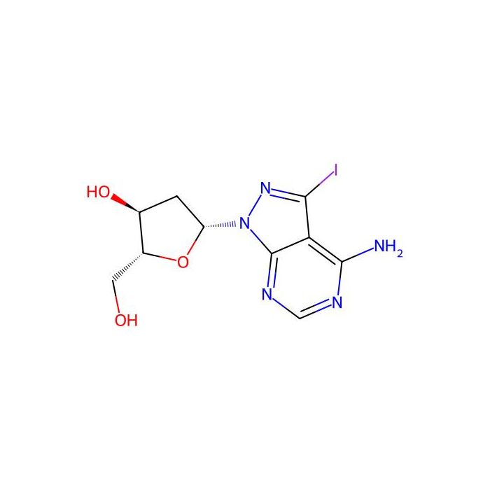 (2R,3S,5R)-5-(4-Amino-3-iodo-1H-pyrazolo[3,4-d]pyrimidin-1-yl)-2-(hydroxymethyl)tetrahydrofuran-3-ol - ≥97% CAS No(187479-00-1) by Aladdin Scientific