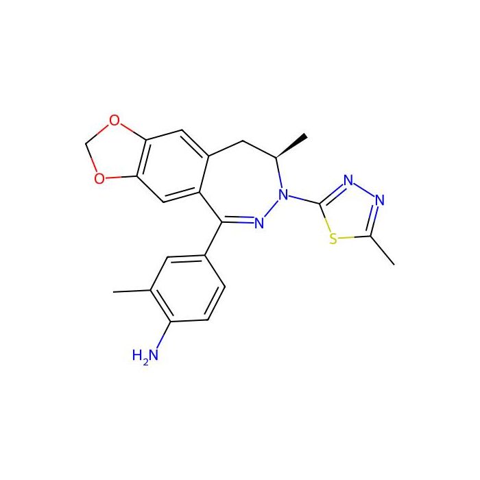 (R)-2-Methyl-4-(8-methyl-7-(5-methyl-1,3,4-thiadiazol-2-yl)-8,9-dihydro-7H-[1,3]dioxolo[4',5':4,5]benzo[1,2-d][1,2]diazepin-5-yl)aniline - ≥98% CAS No(732278-52-3) by Aladdin Scientific