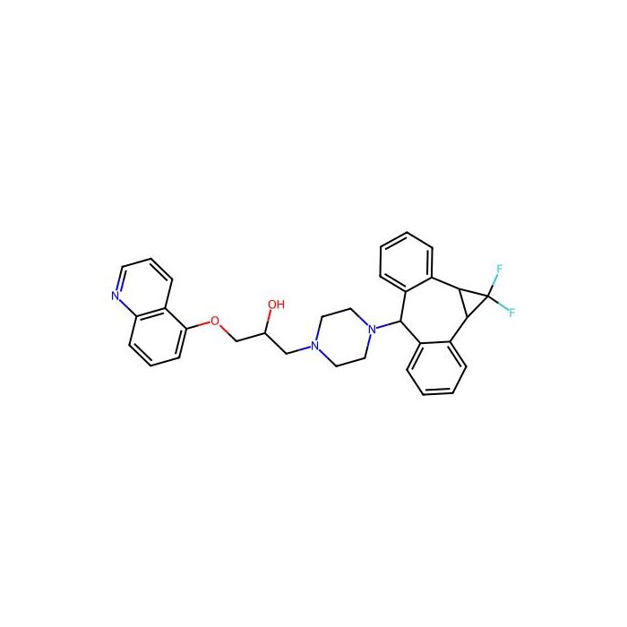(2R)-1-{4-[(1aR,6r,10bS)-1,1-Difluoro-1,1a,6,10b-tetrahydrodibenzo[a,e]cyclopropa[c]cyclohepten-6-yl]piperazin-1-yl}-3-(quinolin-5-yloxy)propan-2-ol -  CAS No(406793) by Aladdin Scientific