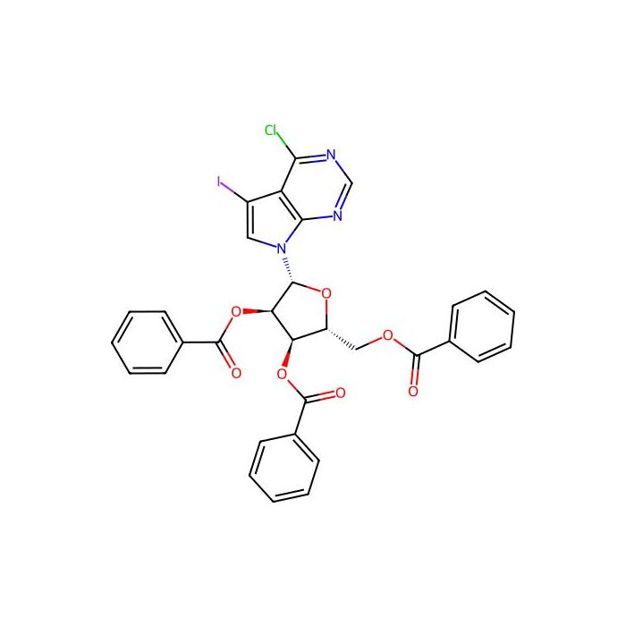 (2R,3R,4R,5R)-2-((benzoyloxy)methyl)-5-(4-chloro-5-iodo-7H-pyrrolo[2,3-d]pyrimidin-7-yl)tetrahydrofuran-3,4-diyl dibenzoate - ≥97% CAS No(480439-89-2) by Aladdin Scientific