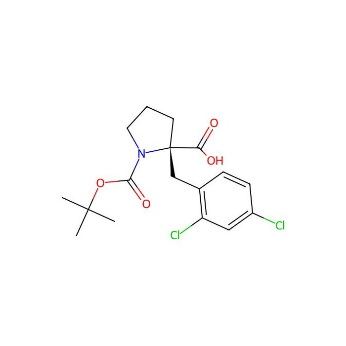 (S)-1-(tert-Butoxycarbonyl)-2-(2,4-dichlorobenzyl)pyrrolidine-2-carboxylic acid - ≥98% CAS No(1217856-28-4) by Aladdin Scientific